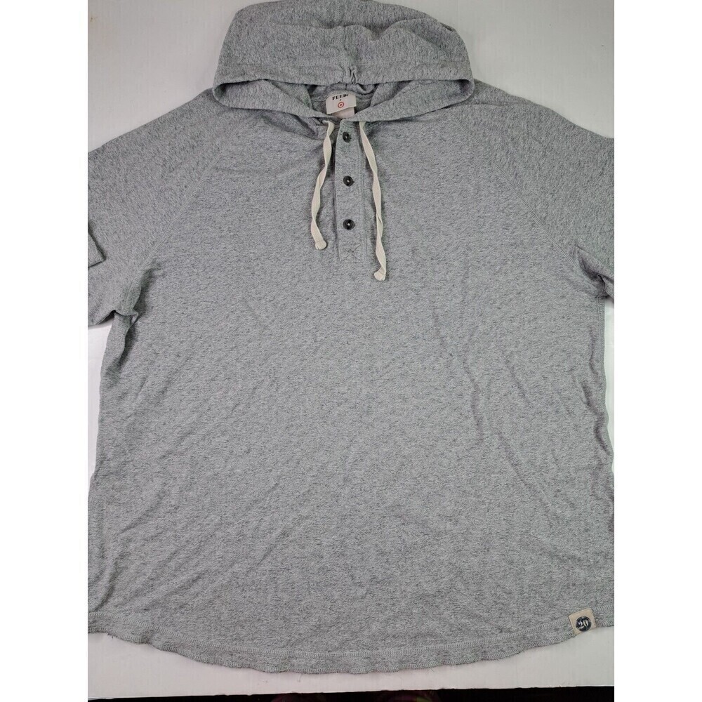 Feed USA Target Light Gray Hooded Tee Mens Size XXL - Picture 2 of 6